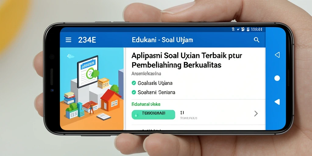 Tampilan antarmuka aplikasi Soal Ujian 234E yang interaktif.