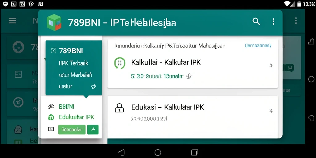 Antarmuka aplikasi Kalkulator IPK 789BNI yang user-friendly.