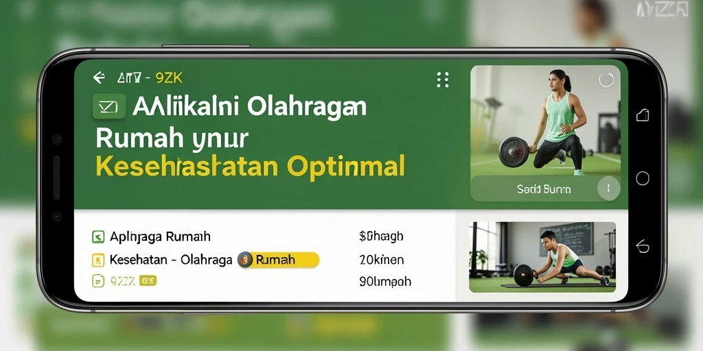 Antarmuka aplikasi 9ZK untuk olahraga rumah yang modern dan interaktif.
