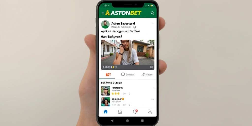 Tampilan antarmuka aplikasi ASTONBET saat menghapus background foto.