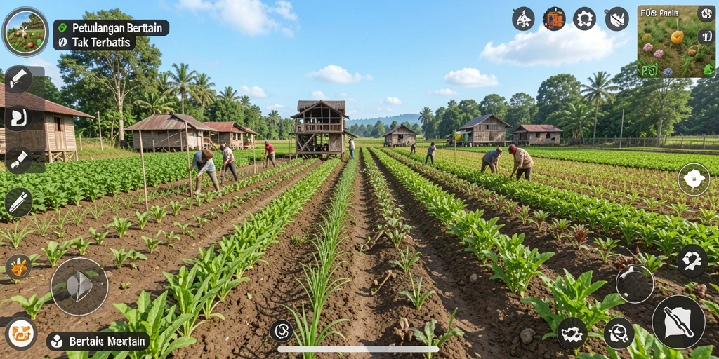 Antarmuka intuitif game bertani F08 yang memukau.