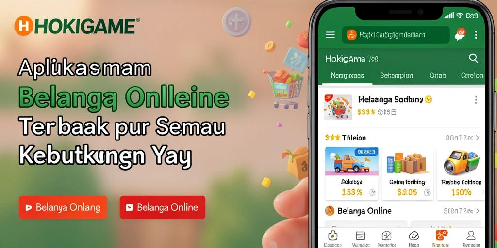 Antarmuka HOKIGAME yang menarik dan mudah digunakan untuk belanja online.