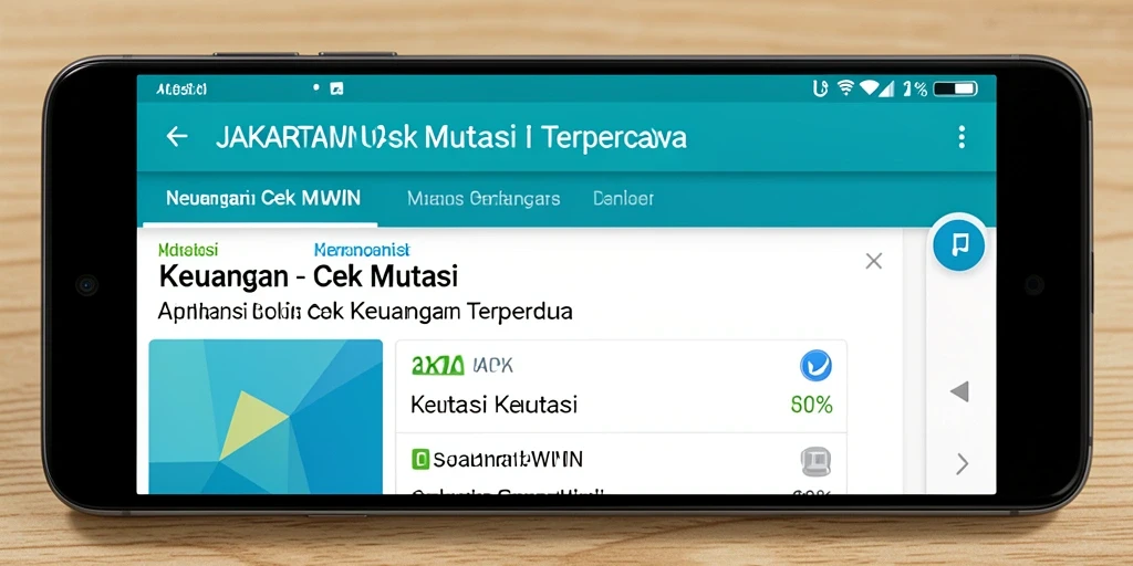 Screenshot utama JAKARTAWIN menampilkan antarmuka aplikasi Cek Mutasi yang menarik.
