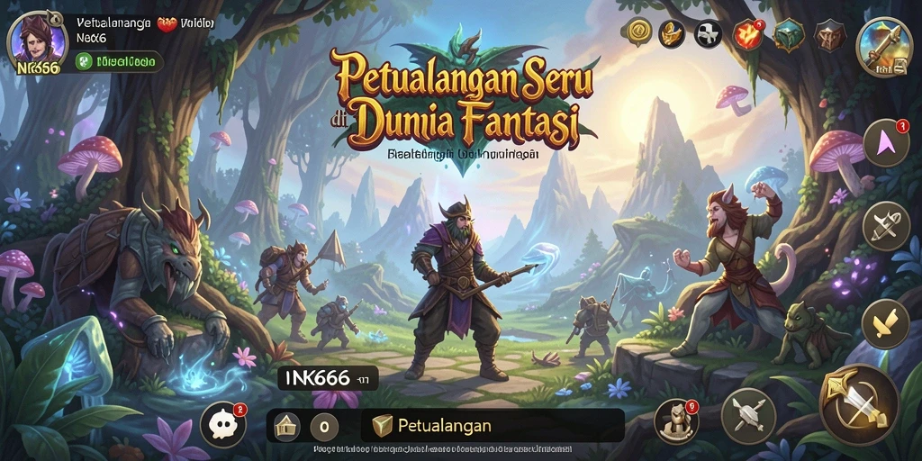 Tampilan antarmuka NK666 yang menawan dan penuh warna.
