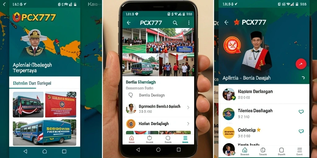 Tampilan antarmuka aplikasi PCX777 yang modern dan informatif.