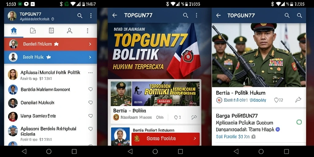 Tampilan aplikasi TOPGUN77 yang sederhana dan informatif.